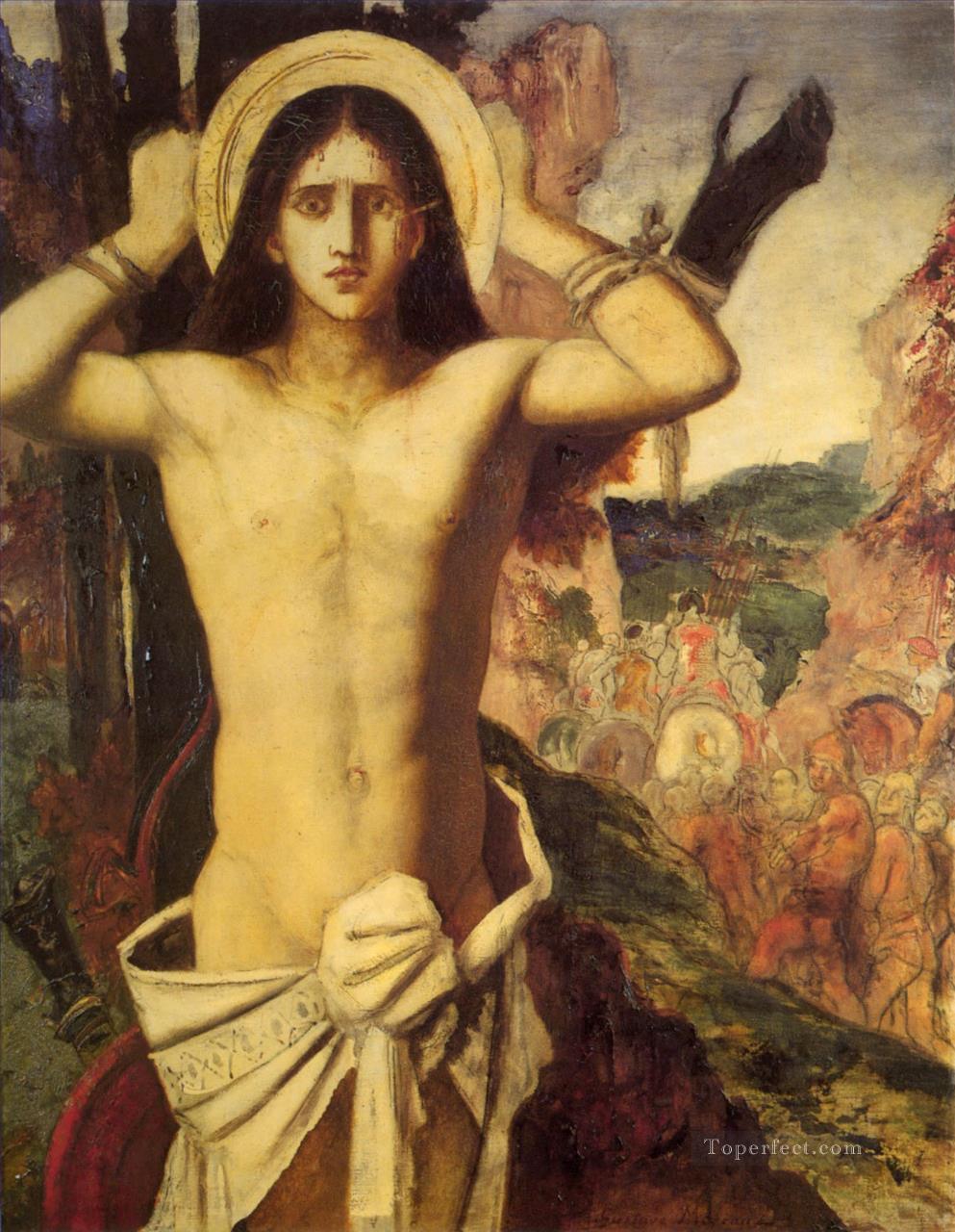 st sebastian Symbolism biblical mythological Gustave Moreau Oil Paintings